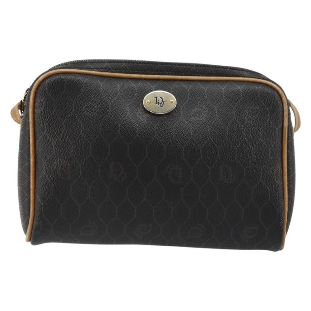 Dior Honeycomb Canvas Shoulder Bag Black